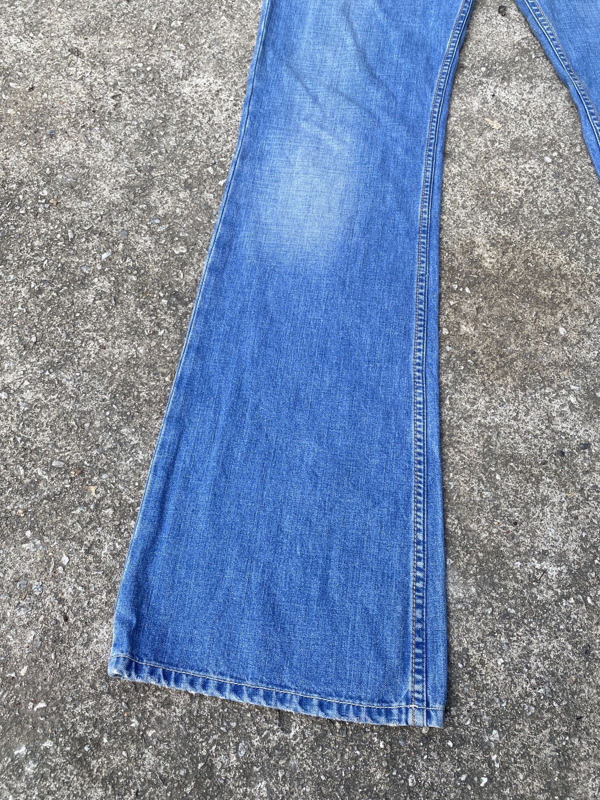 Diesel × Japanese Brand × Tornado Mart Diesel Zathan Blue Faded Flare Denim Size US 34 / EU 50 - 4 Thumbnail