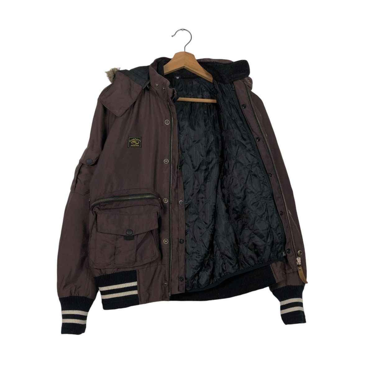 Vintage 🔥VINTAGE BIKER BOMBER JACKET FUN & FUNCTION FUR HOODIE Size US M / EU 48-50 / 2 - 15 Thumbnail