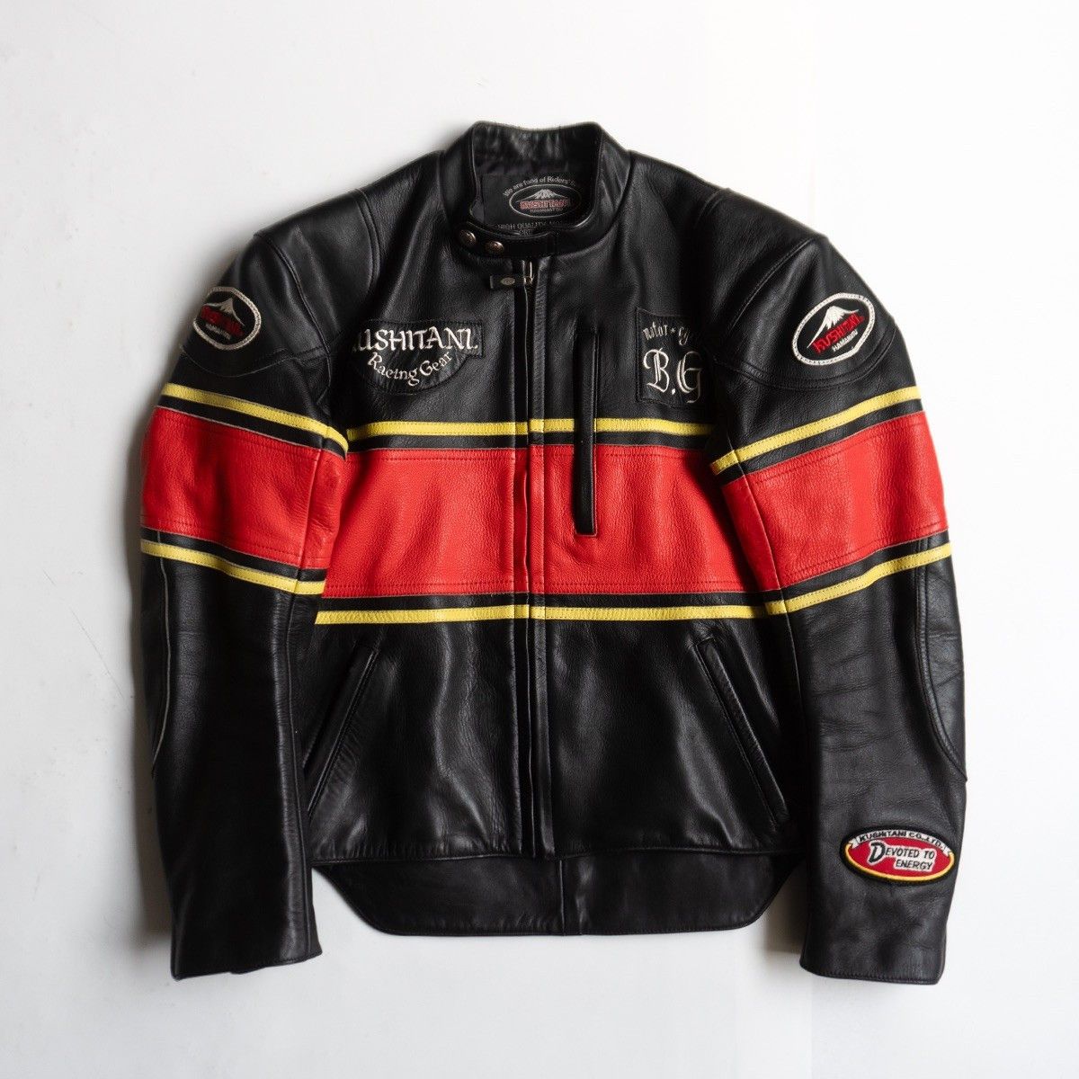 Vintage KUSHITANI Single Rider Leather Jacket Black Size L Size US L / EU 52-54 / 3 - 1 Thumbnail