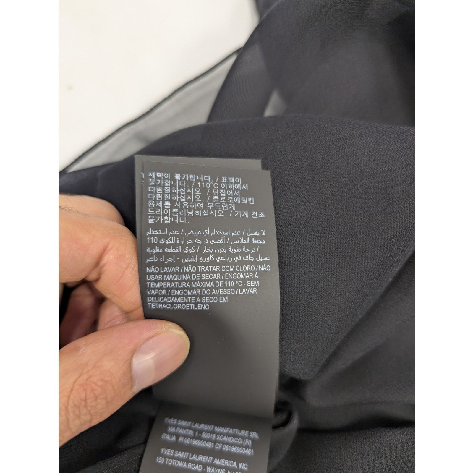 Saint Laurent Paris o1rshd1 Blouse Manches Courtes Drape T-Shirt in Black Size US M / EU 48-50 / 2 - 17 Thumbnail