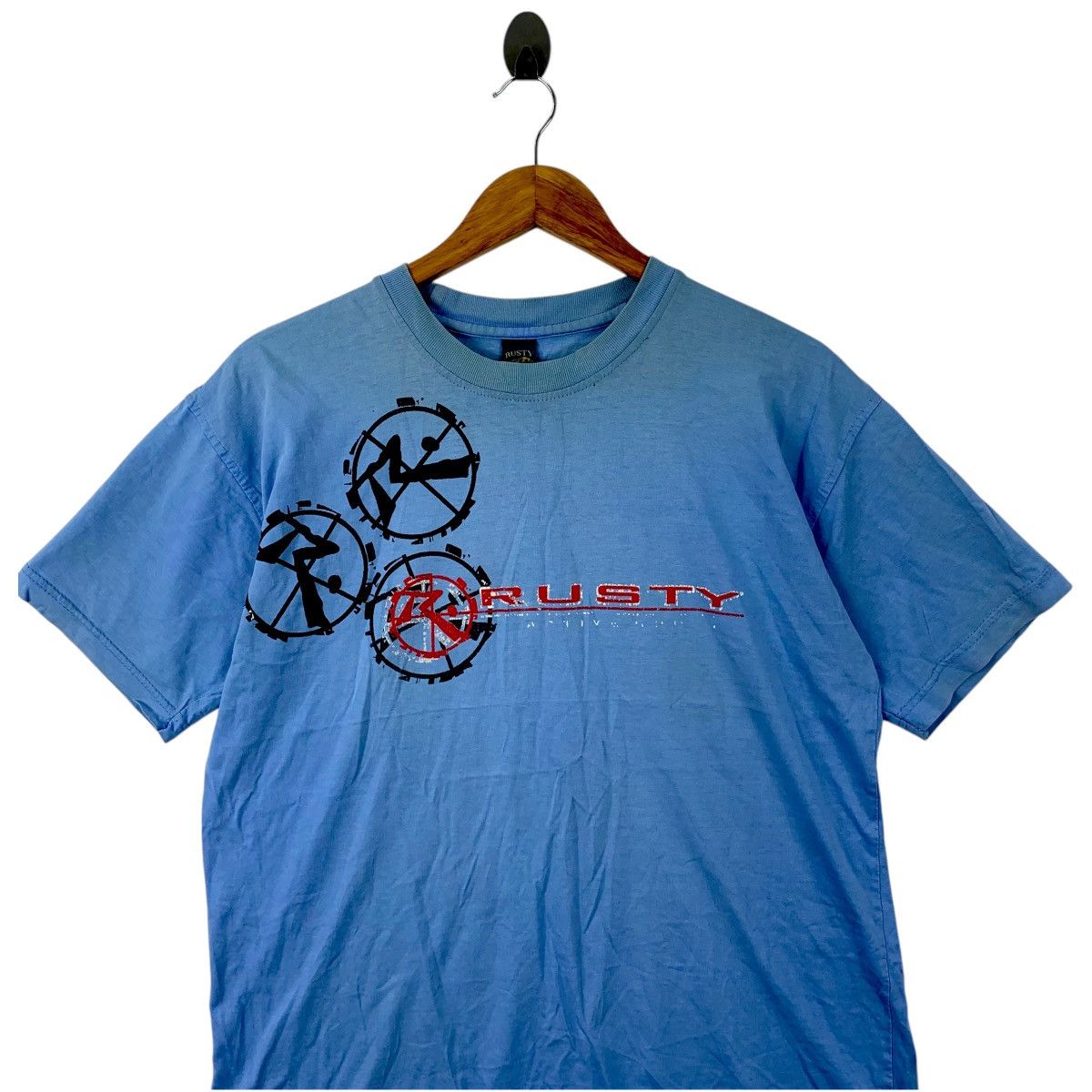 Vintage Vintage RUSTY SKATEBOARD Sun Faded Trash Tee Shirt Top Size US M / EU 48-50 / 2 - 2 Thumbnail