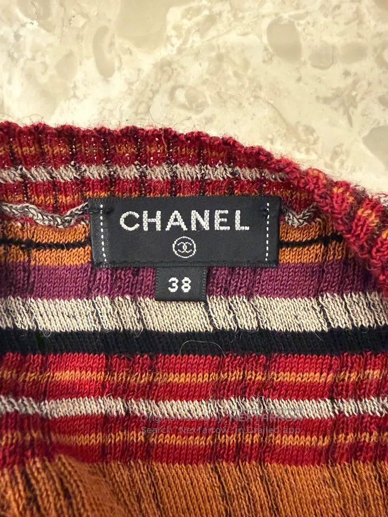 Chanel Chanel Hamburg series striped knitted sweater Size XS / US 0-2 / IT 36-38 - 3 Thumbnail