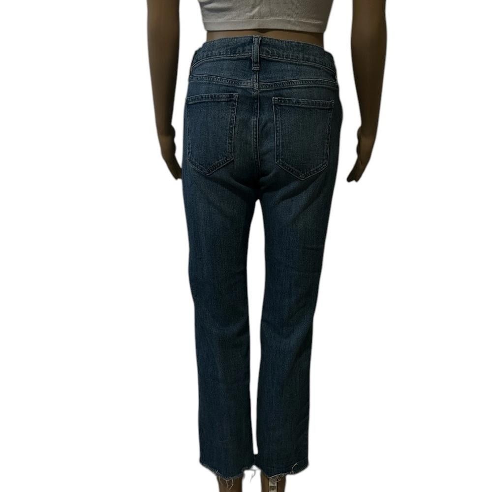 Old Navy OLD NAVY boyfriend straight/Droit tattered darkwashed denim Size 27" / US 4 / IT 40 - 4 Thumbnail