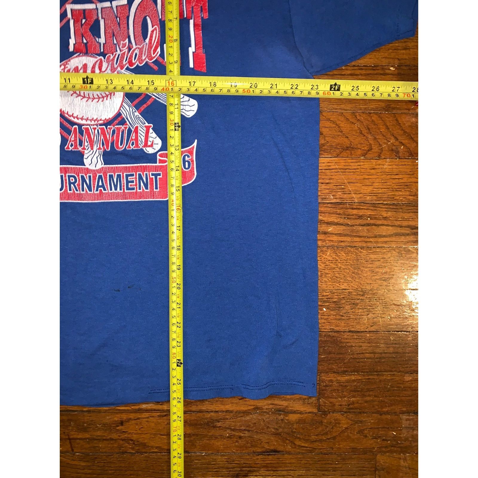 Russell Athletic × Vintage Meg Knott Memorial Baseball Tee XL Blue USA Single Stitch Size US XL / EU 56 / 4 - 7 Thumbnail