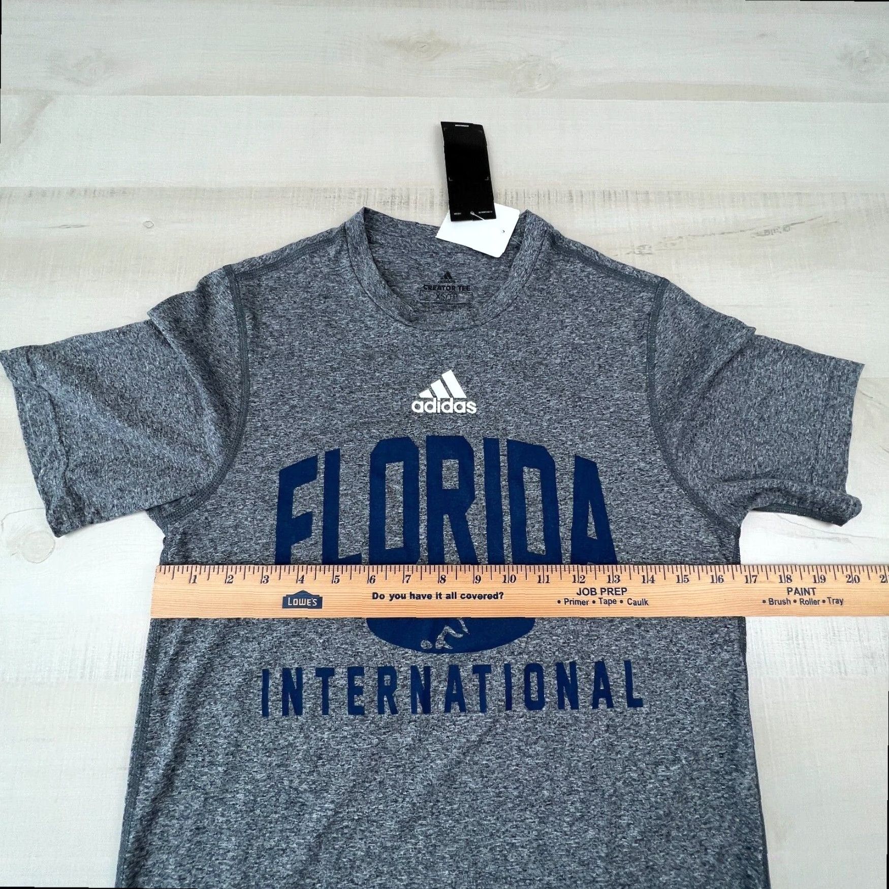 Adidas Adidas Mens Gray Creator Tee Shirt Florida International XS Short Sleeve Knit T-Shirt New Size US XS / EU 42 / 0 - 7 Thumbnail