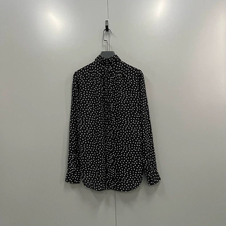 Saint Laurent Paris Saint Laurent Paris Saint Laurent Polka Dot Embroidered Sh Size US M / EU 48-50 / 2 - 3 Thumbnail
