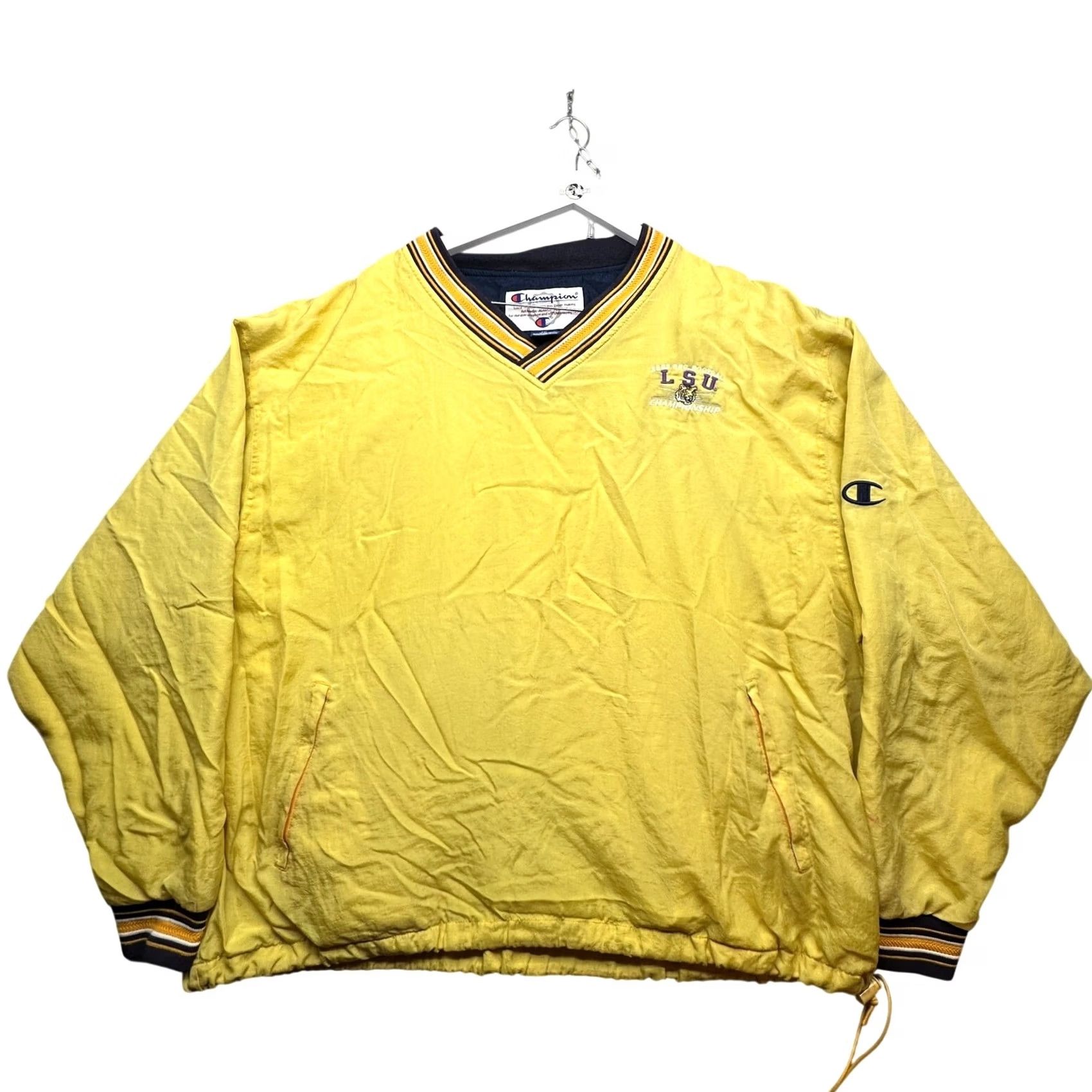 Champion VINTAGE Champion 2003 LSU Tigers Windbreaker Jacket Mens XXL Yellow Size US XXL / EU 58 / 5 - 2 Thumbnail
