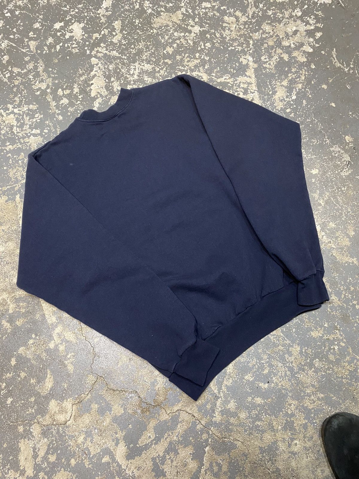 Hanes × Vintage Vintage Y2K Blank Black/Navy Pullover Crewneck Sweatshirt Size US S / EU 44-46 / 1 - 7 Thumbnail