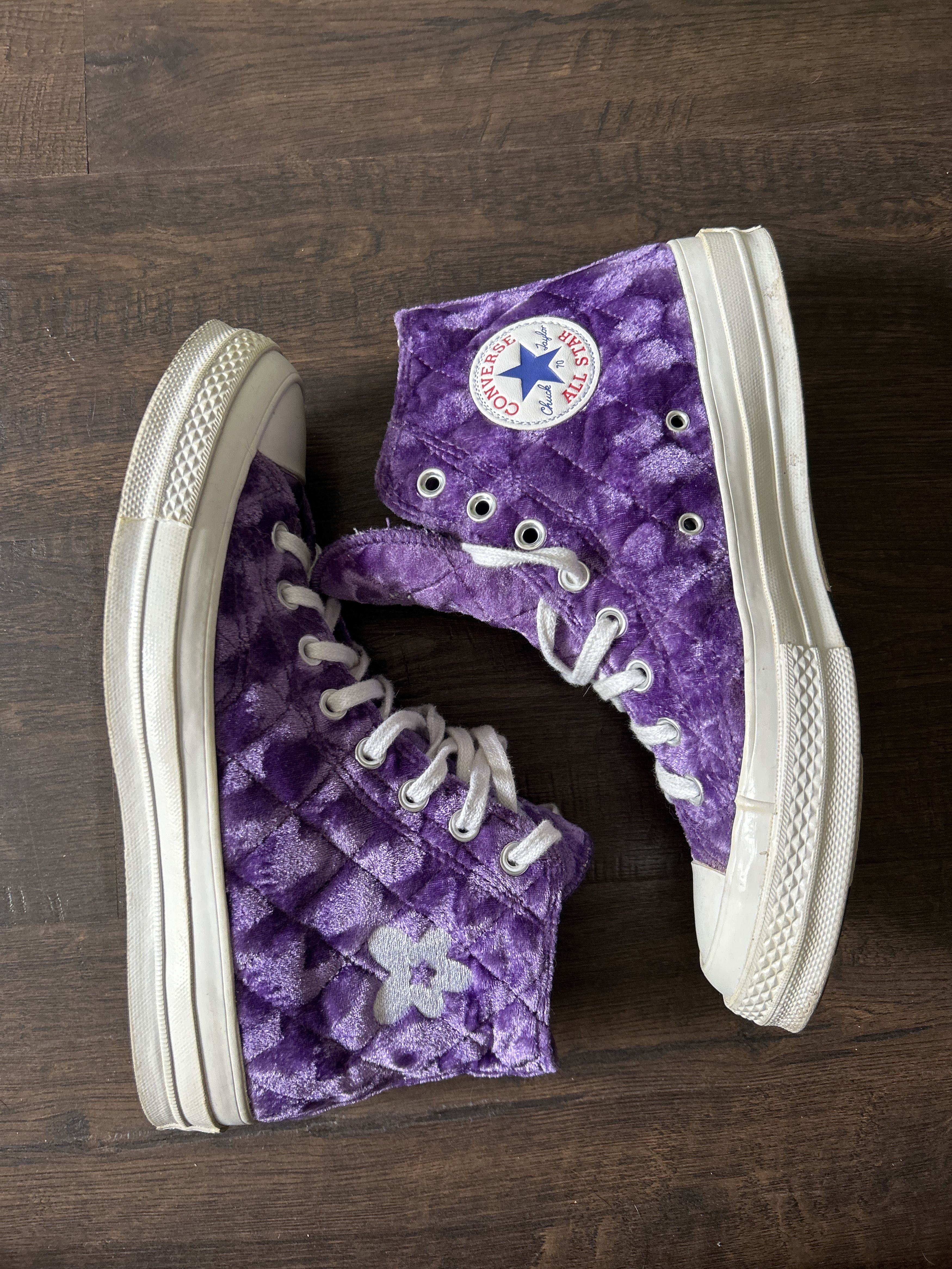 Golf le Fleur Converse x Golf Le Fleur Quilted Velvet Tillandsia Purple Size US 7.5 / EU 40-41 - 1 Thumbnail