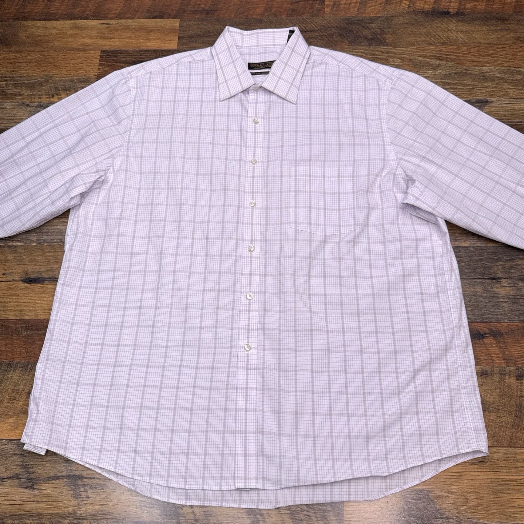 Vintage Donald J. Trump Shirt Mens Regular Fit 18 White Plaid Non-Iron Button Up Shirt Size US XXL / EU 58 / 5 - 3 Thumbnail