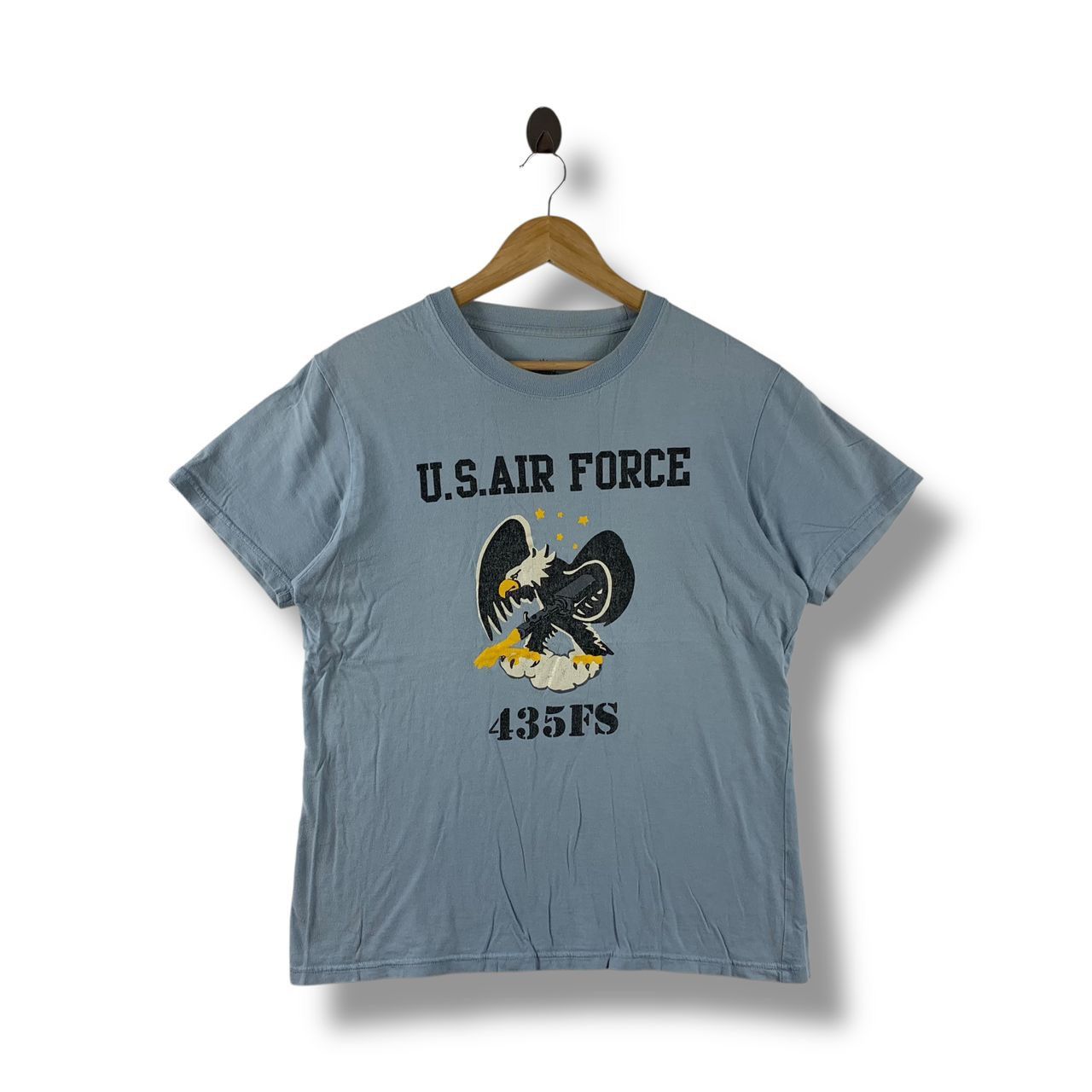 Japanese Brand HOUSTON U.S Air force 435FS Printed tee Size US L / EU 52-54 / 3 - 1 Thumbnail