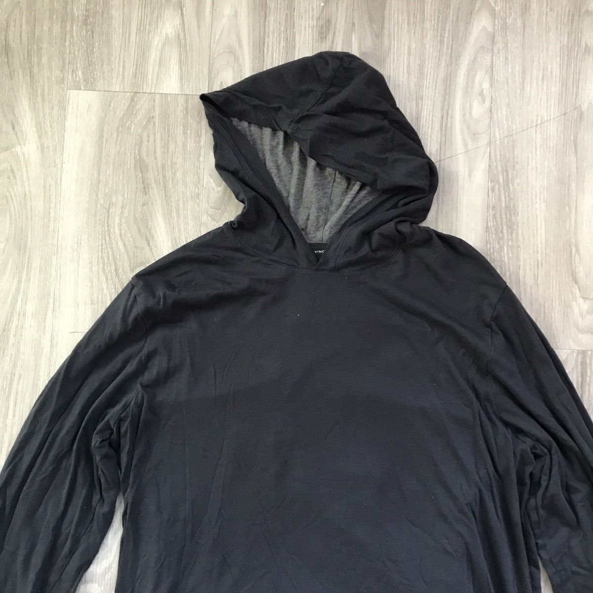 Vince Vince T Shirt Hooded Double Layer Black Gray L Size US L / EU 52-54 / 3 - 2 Thumbnail