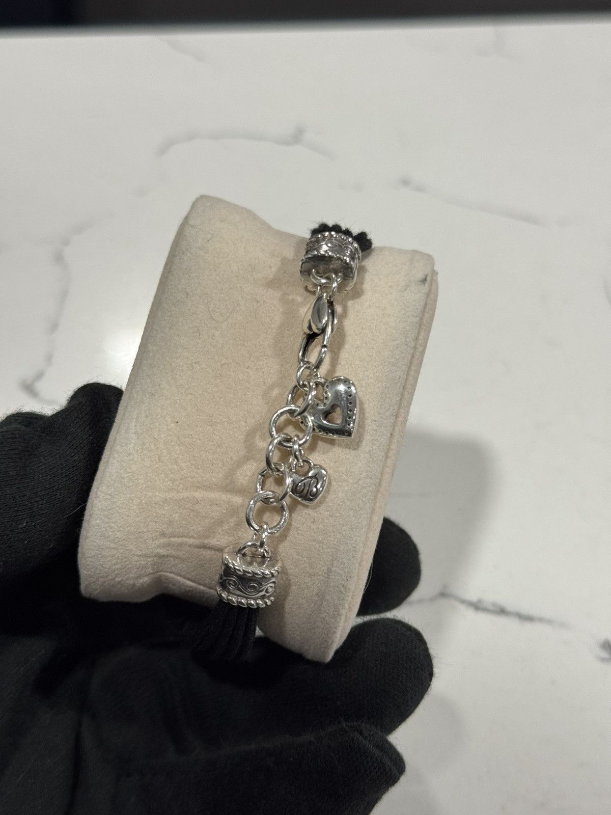 Brighton Brighton Heritage Heart Corded Bracelet Sterling Silver Size ONE SIZE - 10 Thumbnail