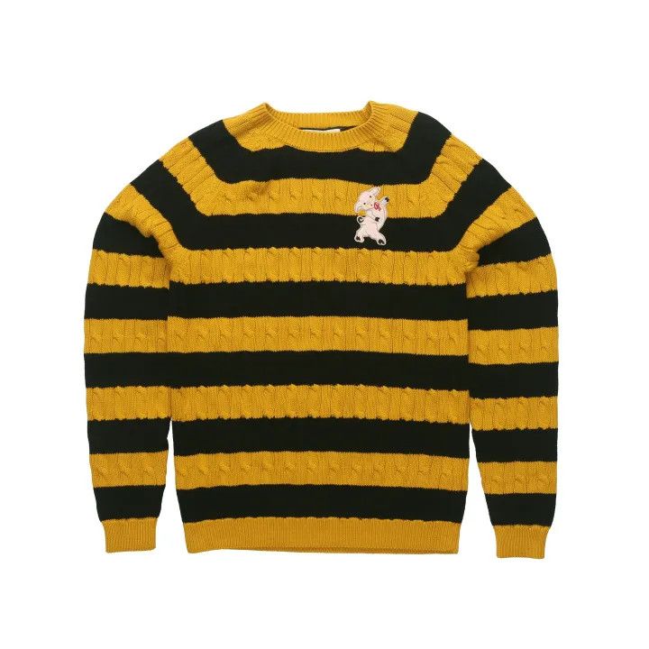 Gucci Gucci Striped Embroidered Knit Sweater Size US XS / EU 42 / 0 - 1 Thumbnail