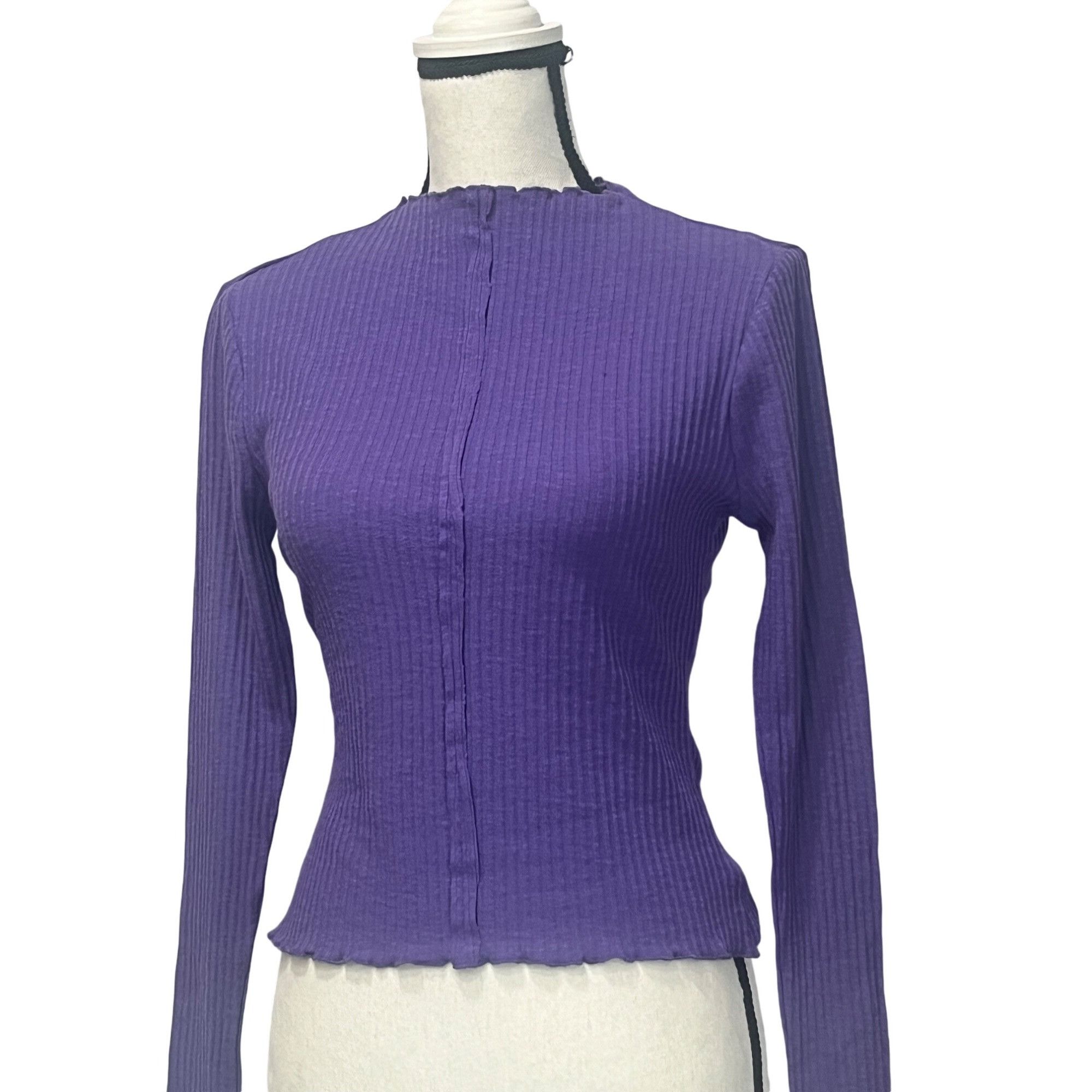 Other Circus NY by Sam Edelman Narisa Exposed Seam Long Sleeve Top Size S / US 4 / IT 40 - 1 Thumbnail