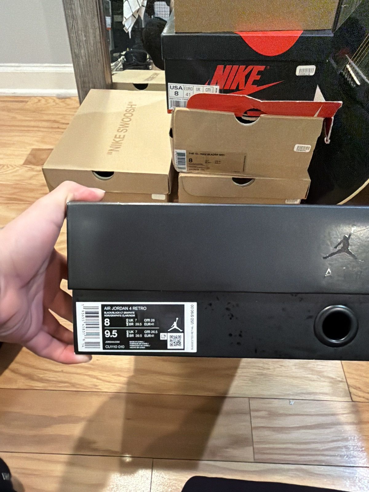 Nike Air Jordan 4 Retro 'Black Cat' 2020 Size US 8 / EU 41 - 7 Thumbnail