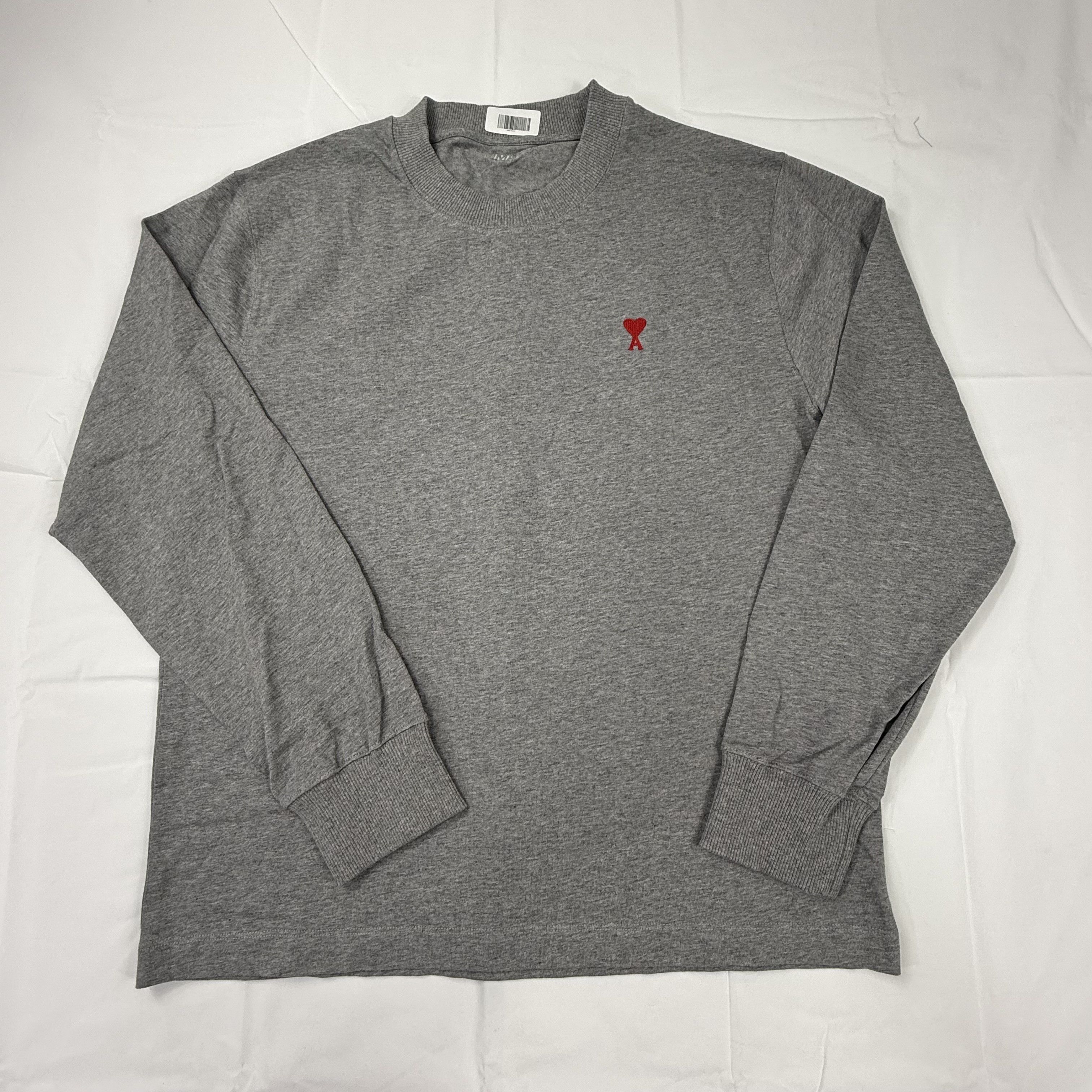 AMI Ami Alexandre Mattiussi Grey Long Sleeve T-Shirt Size US M / EU 48-50 / 2 - 1 Thumbnail