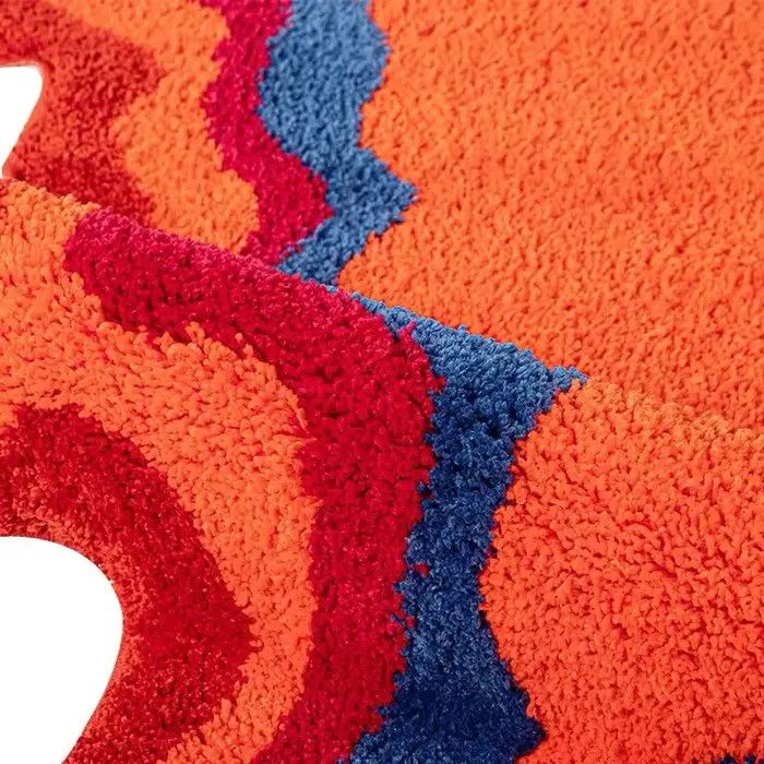 Handmade Groovy Tufted Fluffy Trippy Abstract Area Rug Home Size ONE SIZE - 5 Thumbnail