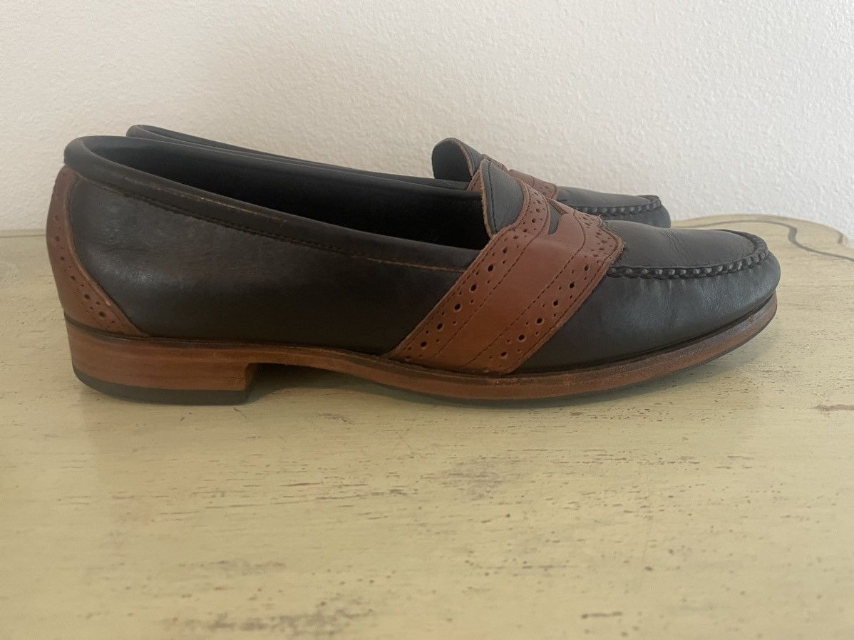 Polo Ralph Lauren × Vintage Leather Brogue Two-Tone Penny Loafer Size US 8.5 / EU 41-42 - 2 Thumbnail