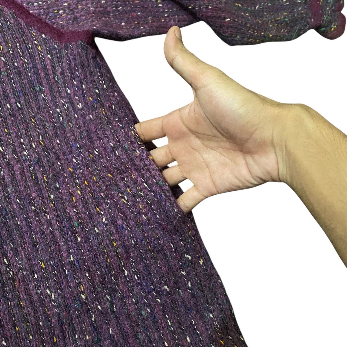 Christian Dior Monsieur Vintage Christian Dior Purple Metallic Ruffled Collar Blouse Size L / US 10 / IT 46 - 11 Thumbnail