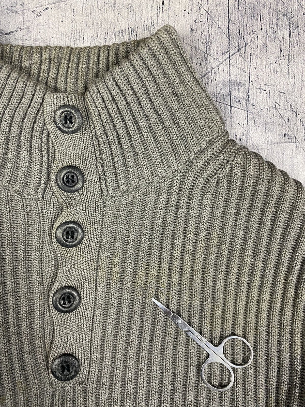 Massimo Osti Vintage 00s Stone Island Massimo Osti Wool Knitted Sweater Size US L / EU 52-54 / 3 - 12 Thumbnail