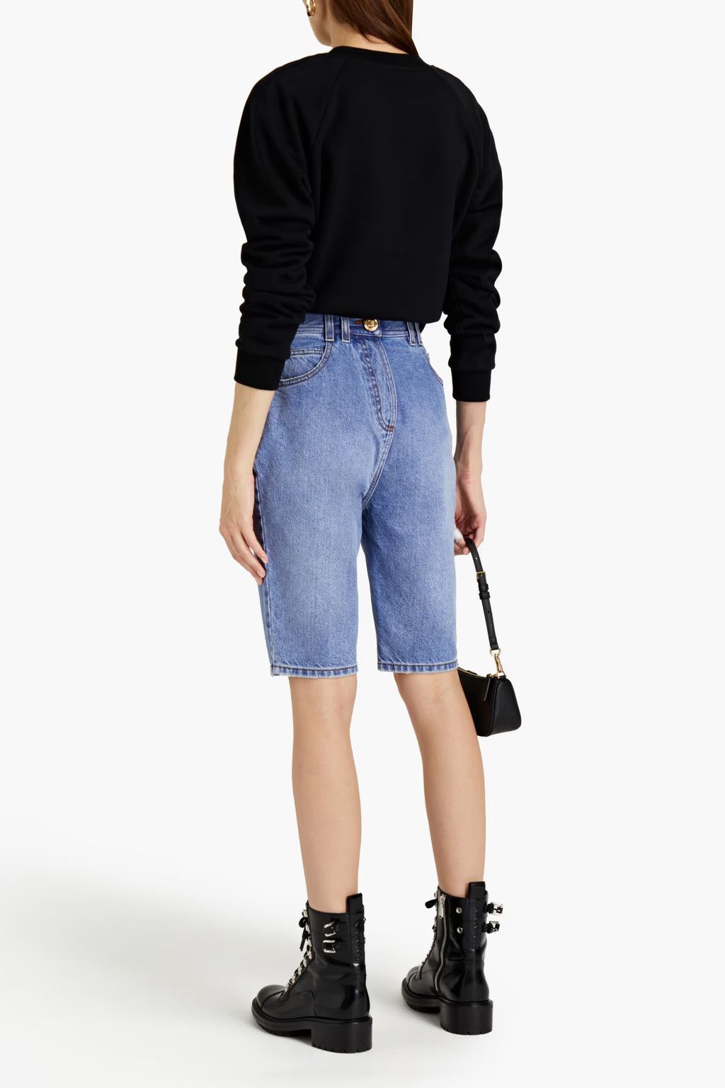 Balmain o1y0625 Denim Short in Blue Size 27" / US 4 / IT 40 - 3 Thumbnail