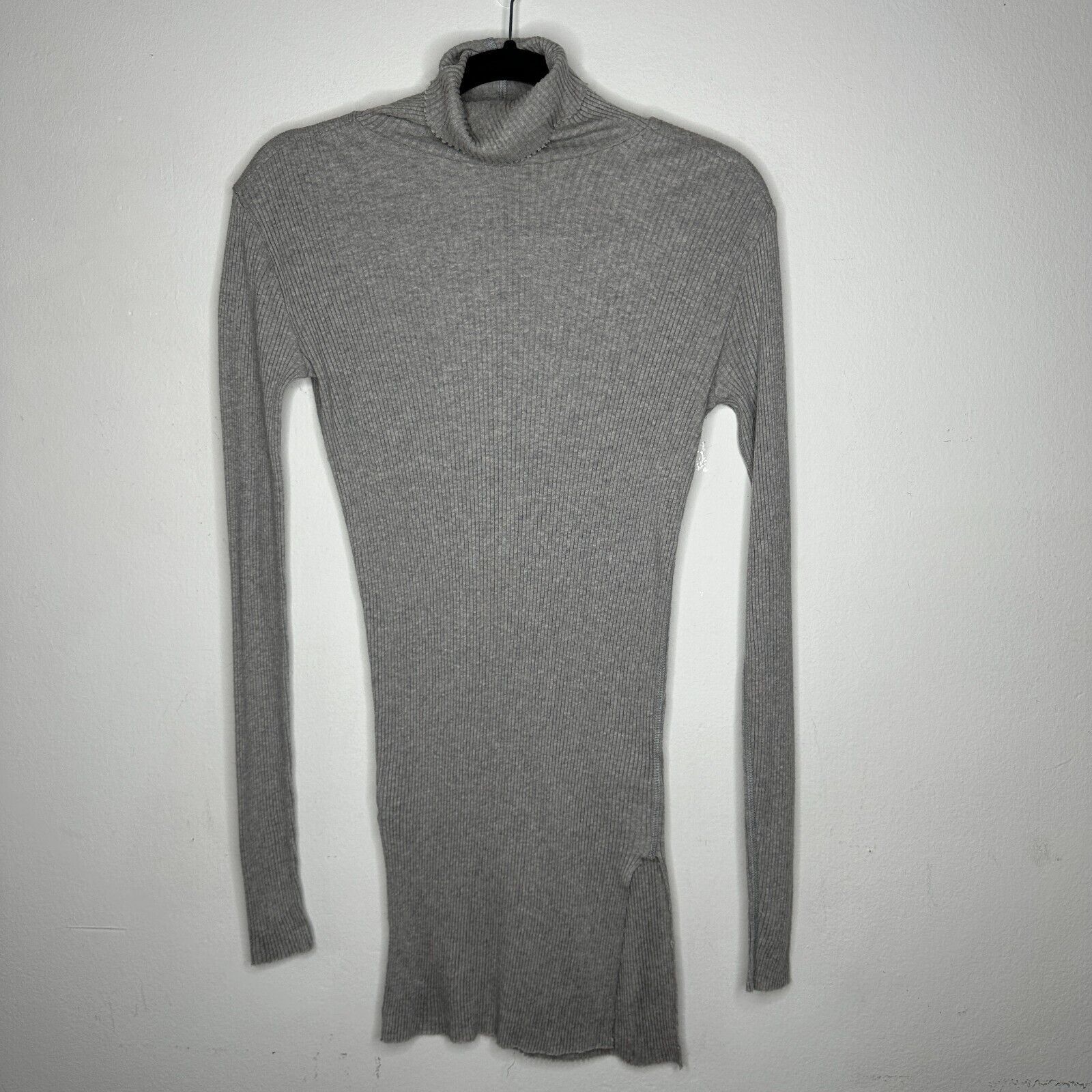Helmut Lang Helmut Lang Gray Turtleneck Long Sleeve Knit Mini Dress Top Size M / US 6-8 / IT 42-44 - 12 Thumbnail