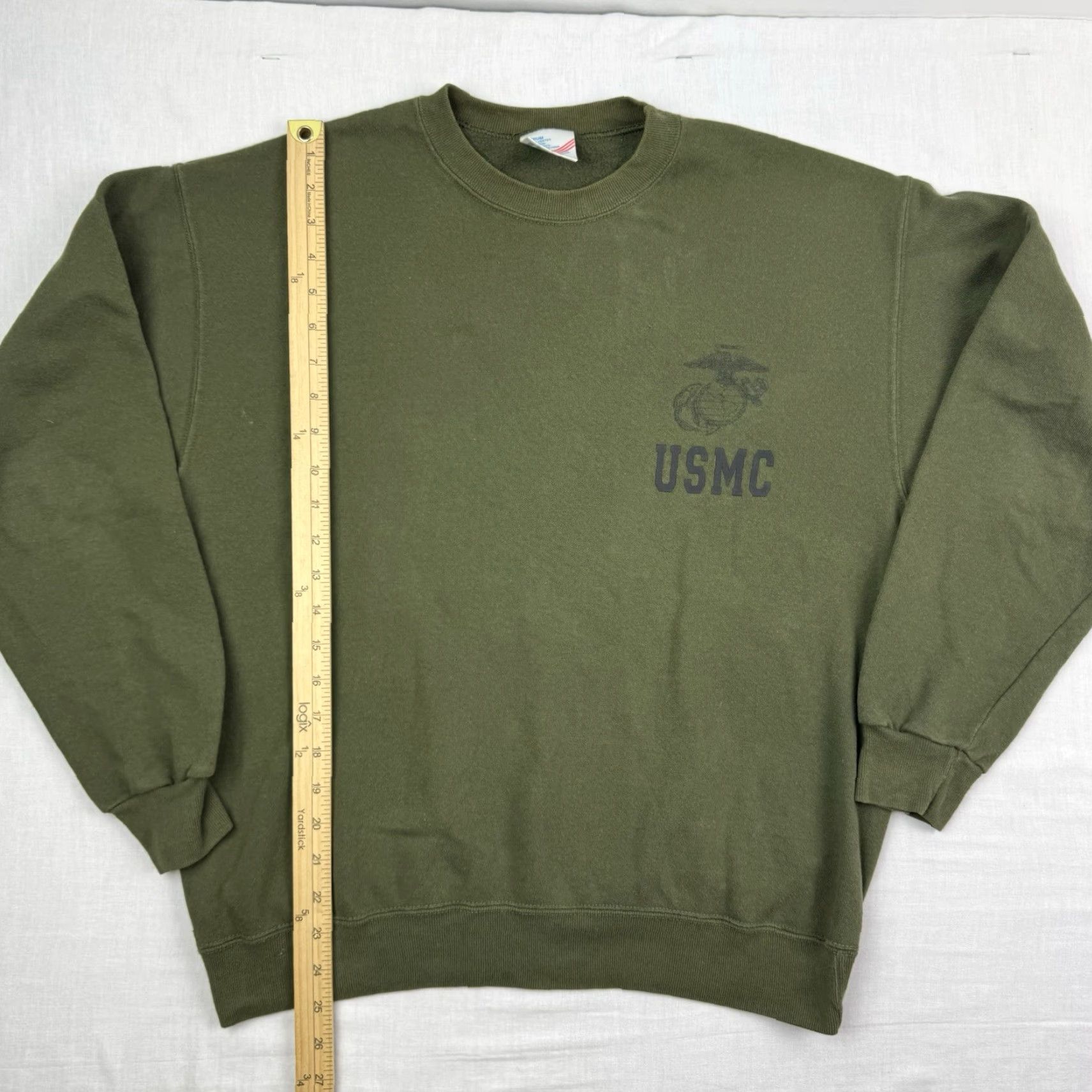 Vintage VINTAGE Duke United States Marine Corps Sweatshirt Men M Green Military USMC 90s USA Crew Neck Pullover Size US M / EU 48-50 / 2 - 6 Thumbnail