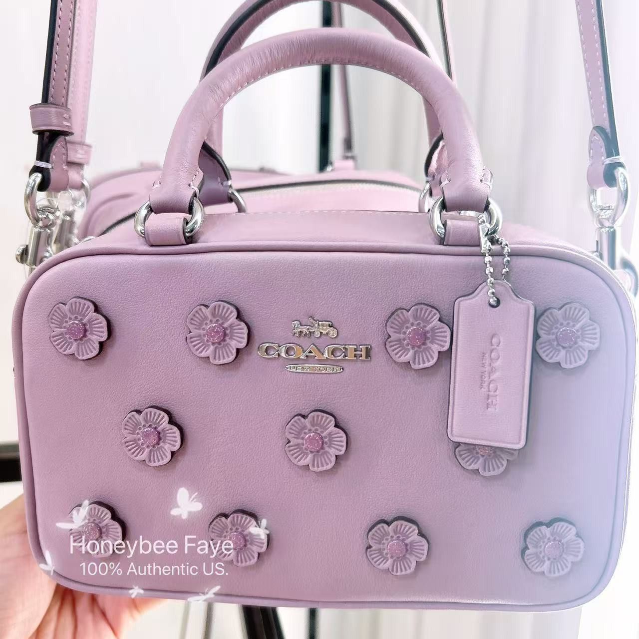 Coach Satchel Crossbody Bag With Floral Applique CAJ99 Size ONE SIZE - 2 Thumbnail