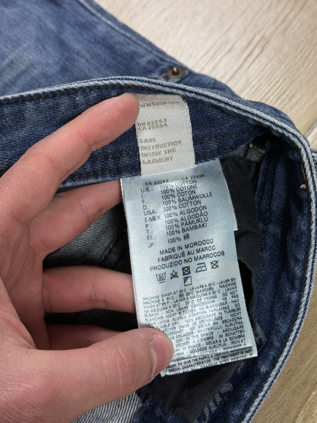Diesel × Vintage Vintage Y2K Diesel Safado Distressed Denim Jeans Pants Size US 34 / EU 50 - 13 Thumbnail