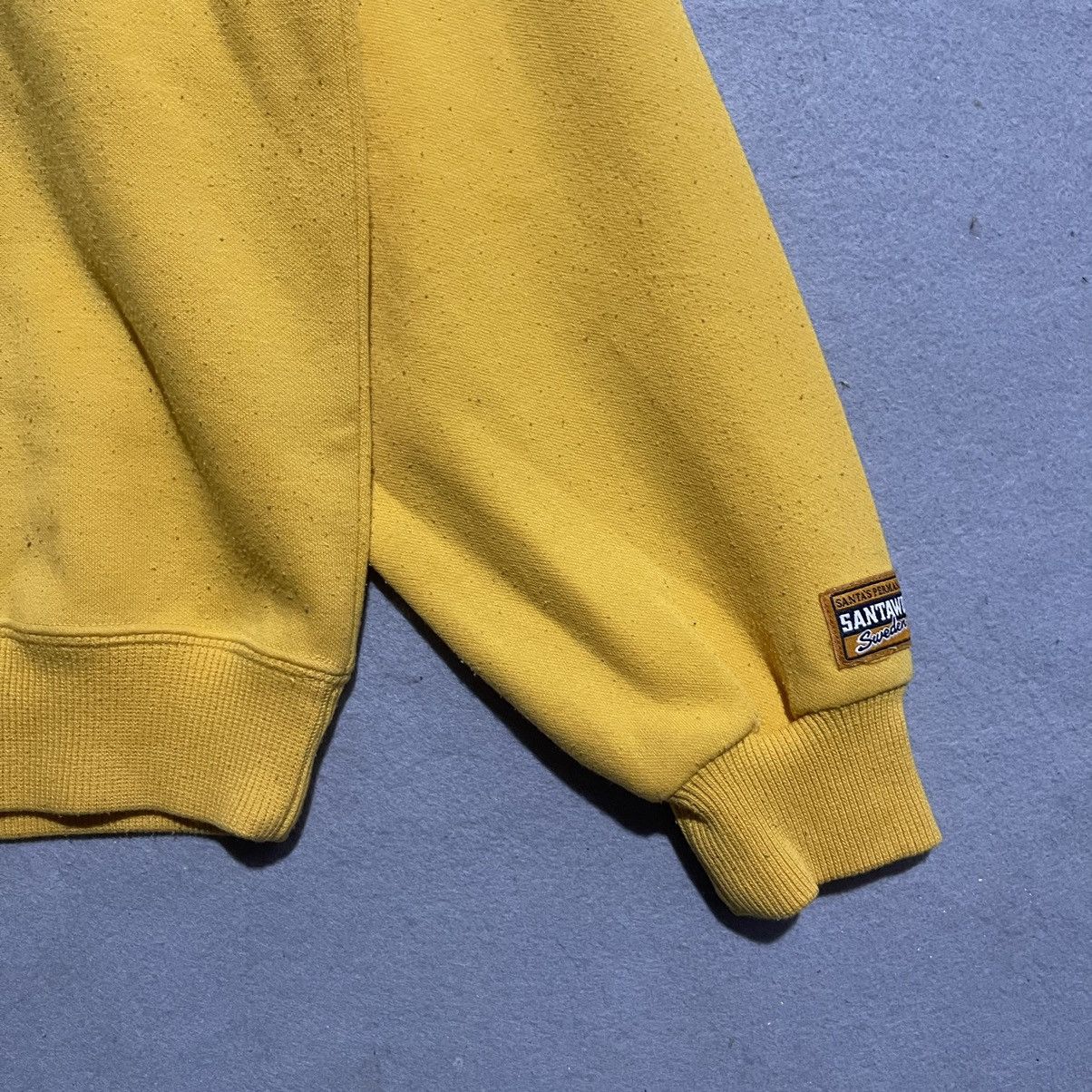 Vintage Vintage 90s Santaworld Sweden Rugby Sweatshirt Yellow/Grey Size US M / EU 48-50 / 2 - 2 Thumbnail