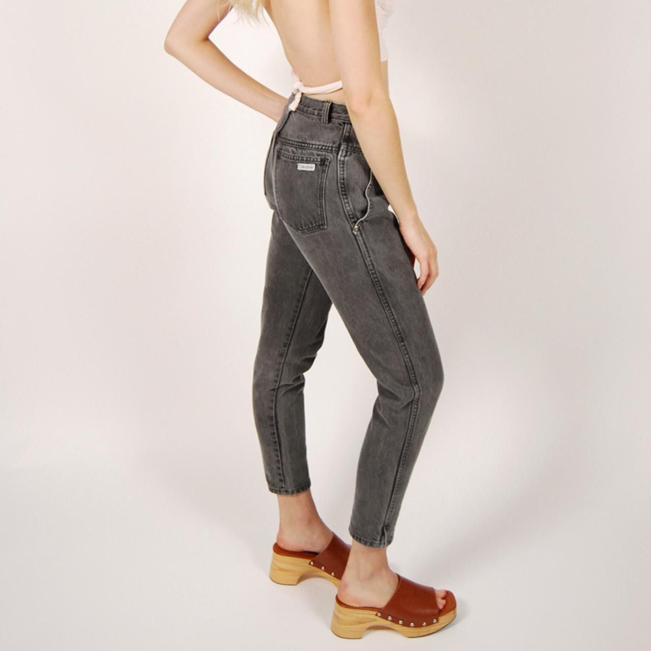 Calvin Klein 80s Grey Calvin Klein Jeans (24") skinny high-waisted slim Size 24" / US 00 / IT 34 - 2 Thumbnail