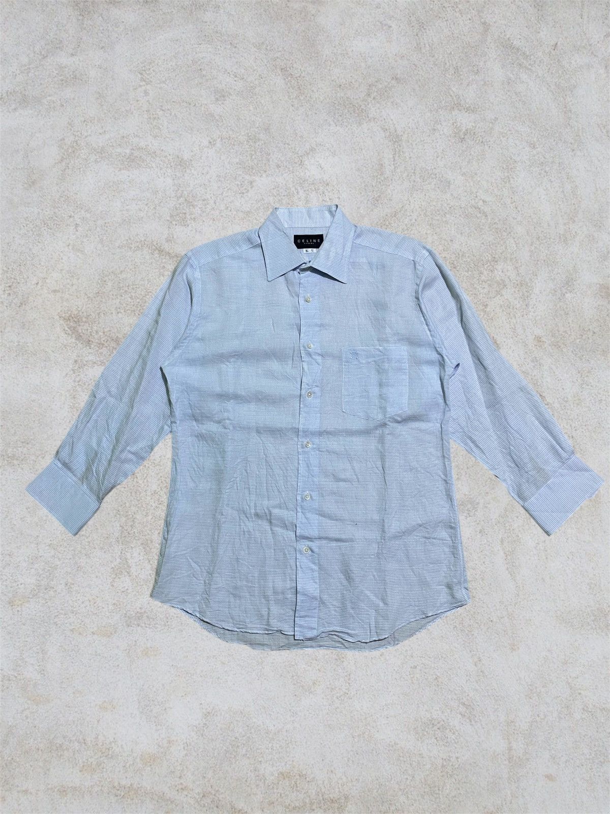 Celine × Hedi Slimane Vintage Celine shirt stripe Size US S / EU 44-46 / 1 - 1 Thumbnail