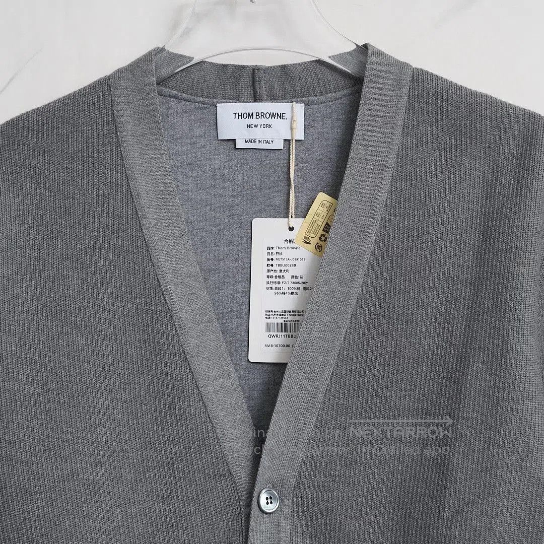 Thom Browne Thom Browne Men's Classic Stripe Knit Cardigan. Size US L / EU 52-54 / 3 - 3 Thumbnail