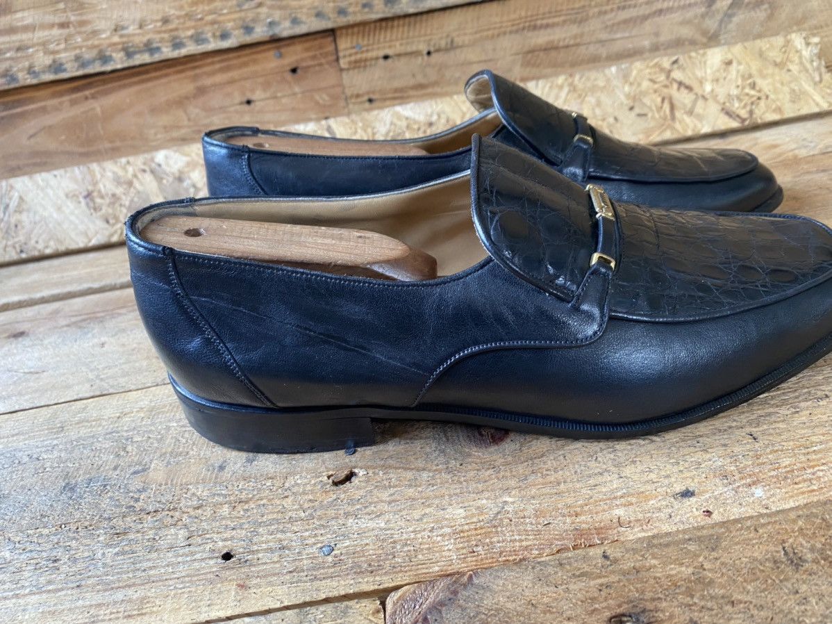 Bally Bally crocodile black leather heeled loafers,slip on sz uk 8 Size US 9 / EU 42 - 7 Thumbnail