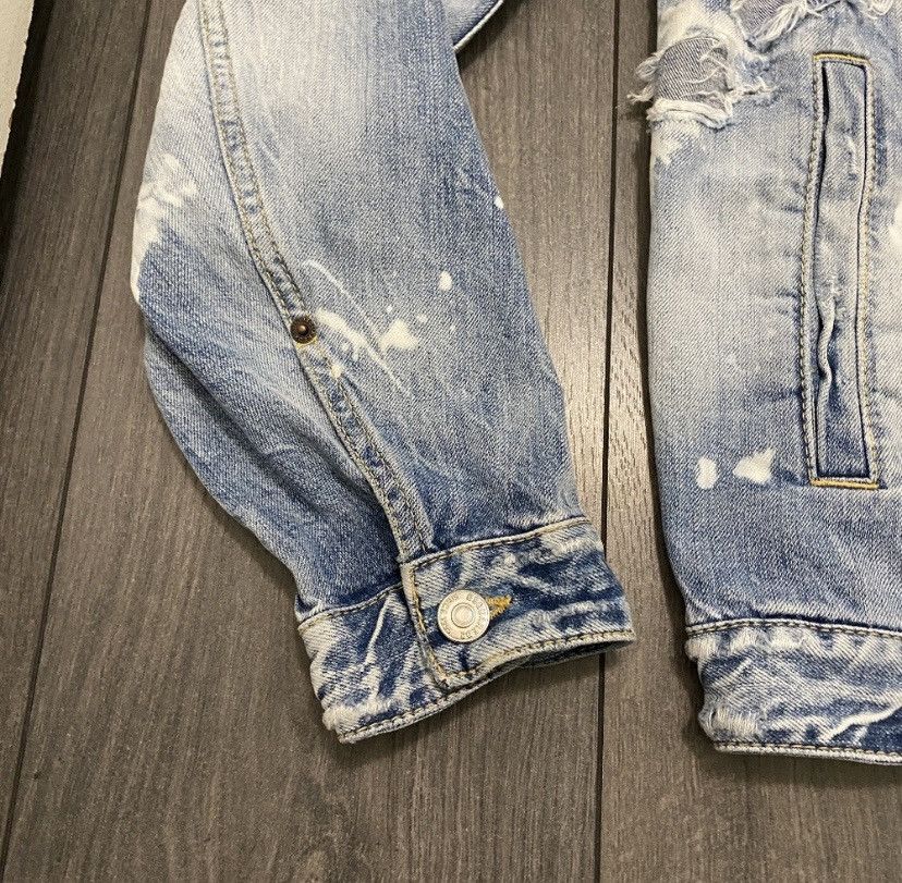 Dsquared2 Dsquared2 Dan Distressed White Paint Wash Jean Jacket Size US M / EU 48-50 / 2 - 7 Thumbnail
