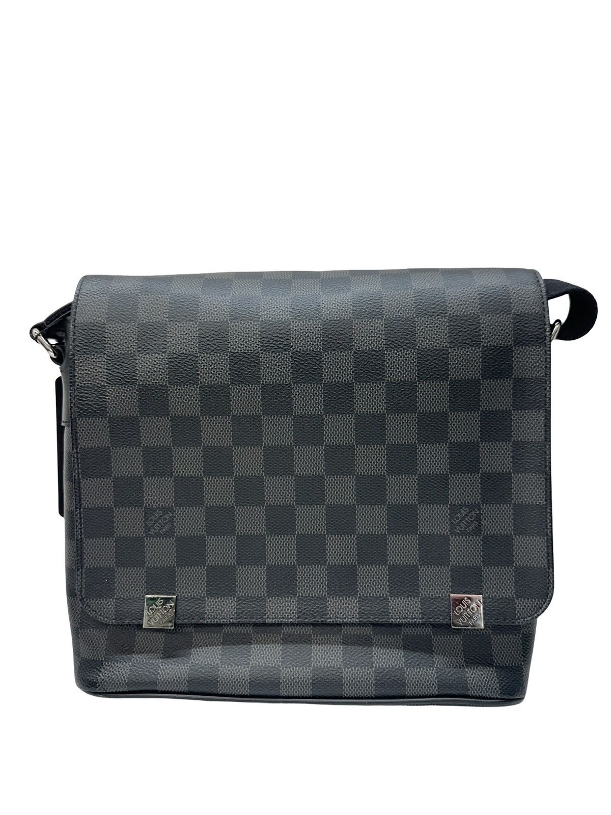 Louis Vuitton Graphite District Pm Messenger Bag in Black, Men's
