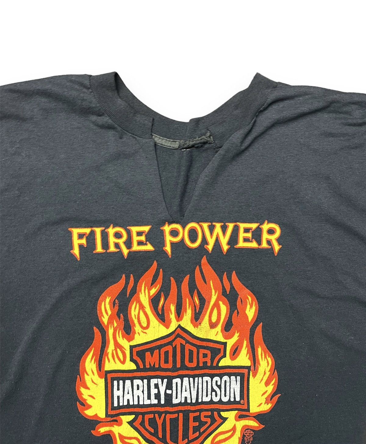 00'S Harley-Davidson Fire Pattern Long T-Shirt, Men's L size / eaa511320