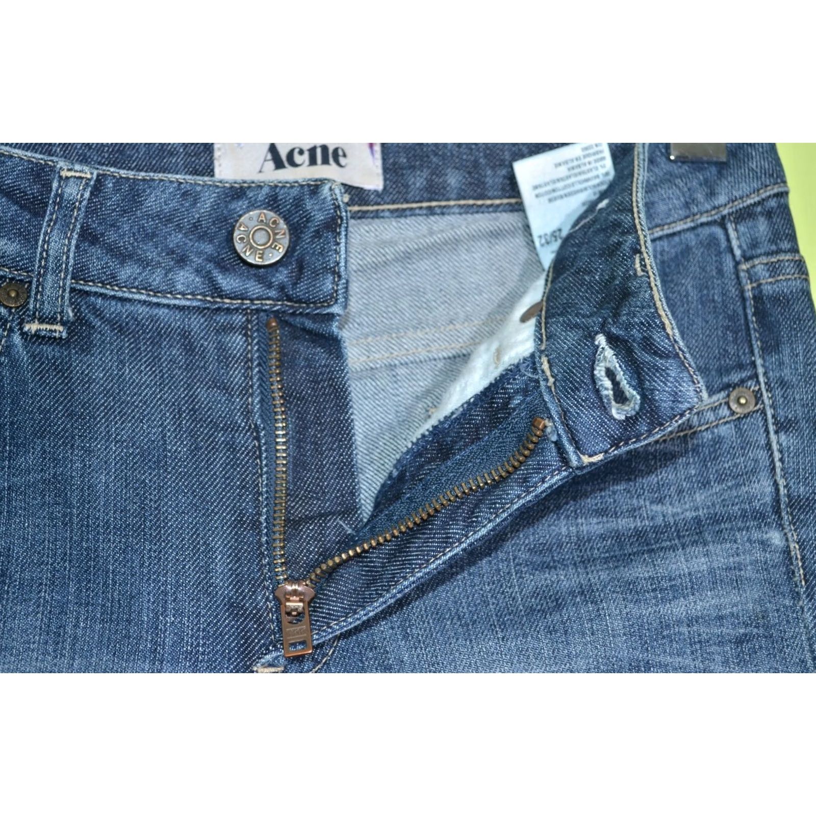 Vintage ACNE Jeans Ladies Hex Pure Jeans W25 L32 Blue Denim Straight Regular XS? Size 42" / US 20 - 5 Thumbnail