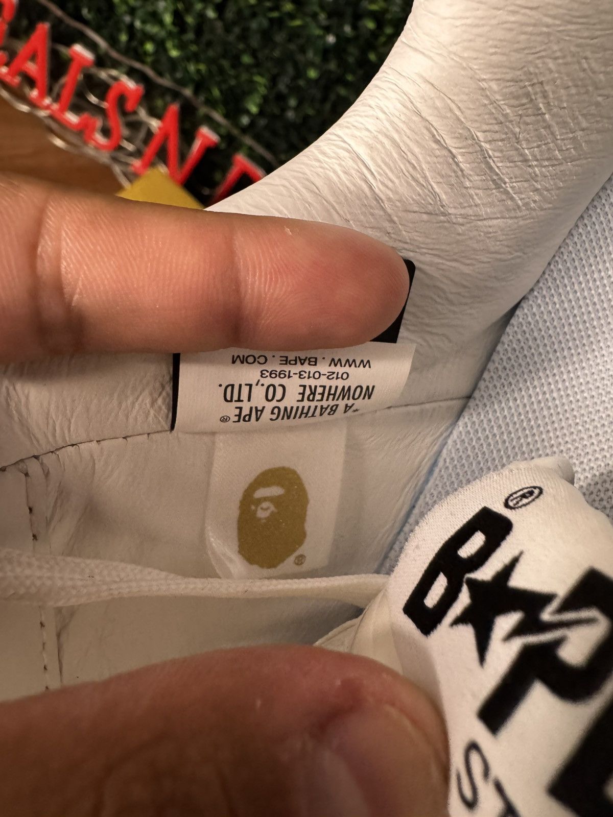 Bape Bapesta #1 white black patent leather Size US 8 / EU 41 - 10 Thumbnail