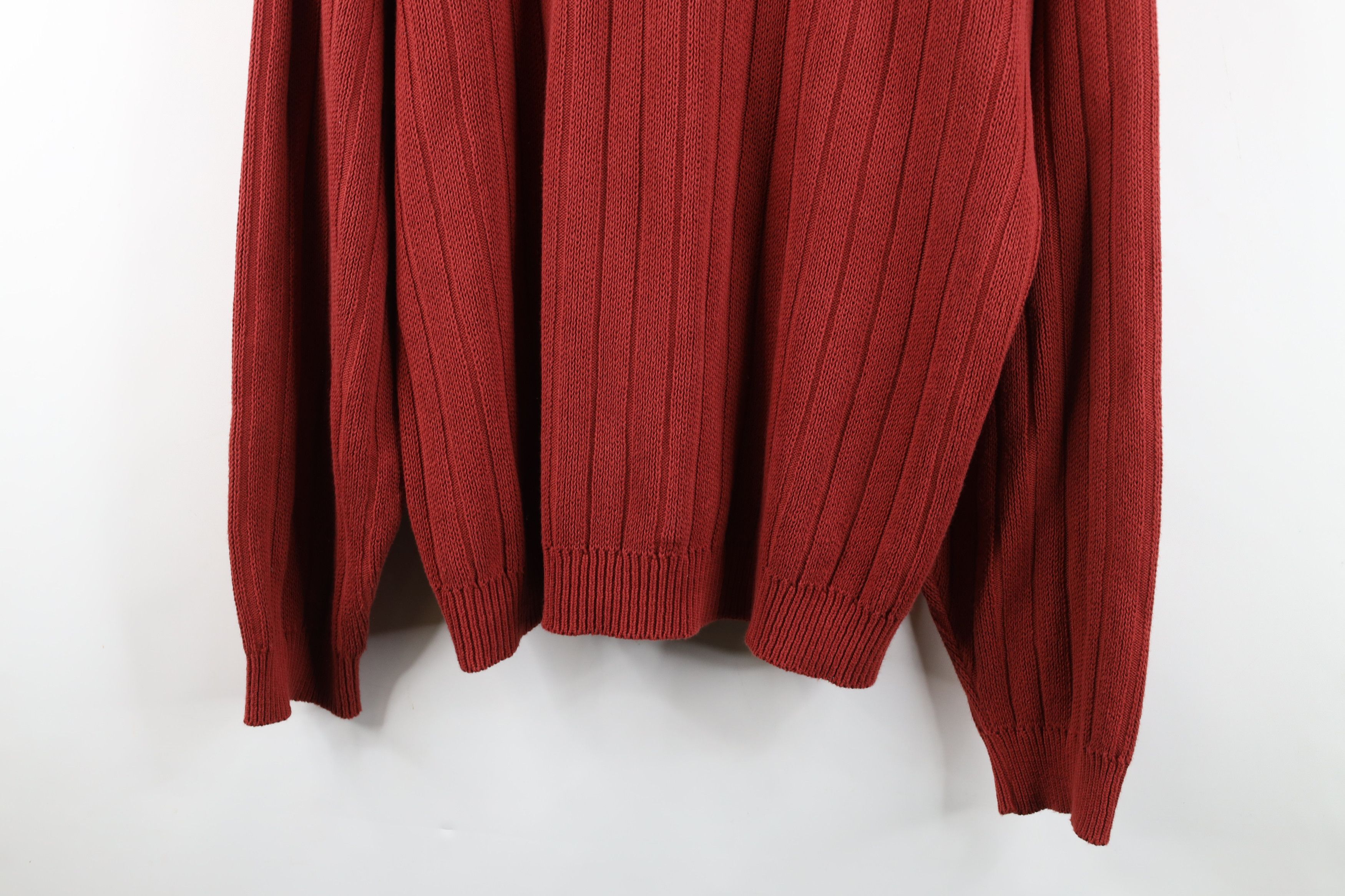 Vintage Vintage 90s Streetwear Blank Cotton Ribbed Knit Sweater USA Size US L / EU 52-54 / 3 - 3 Thumbnail