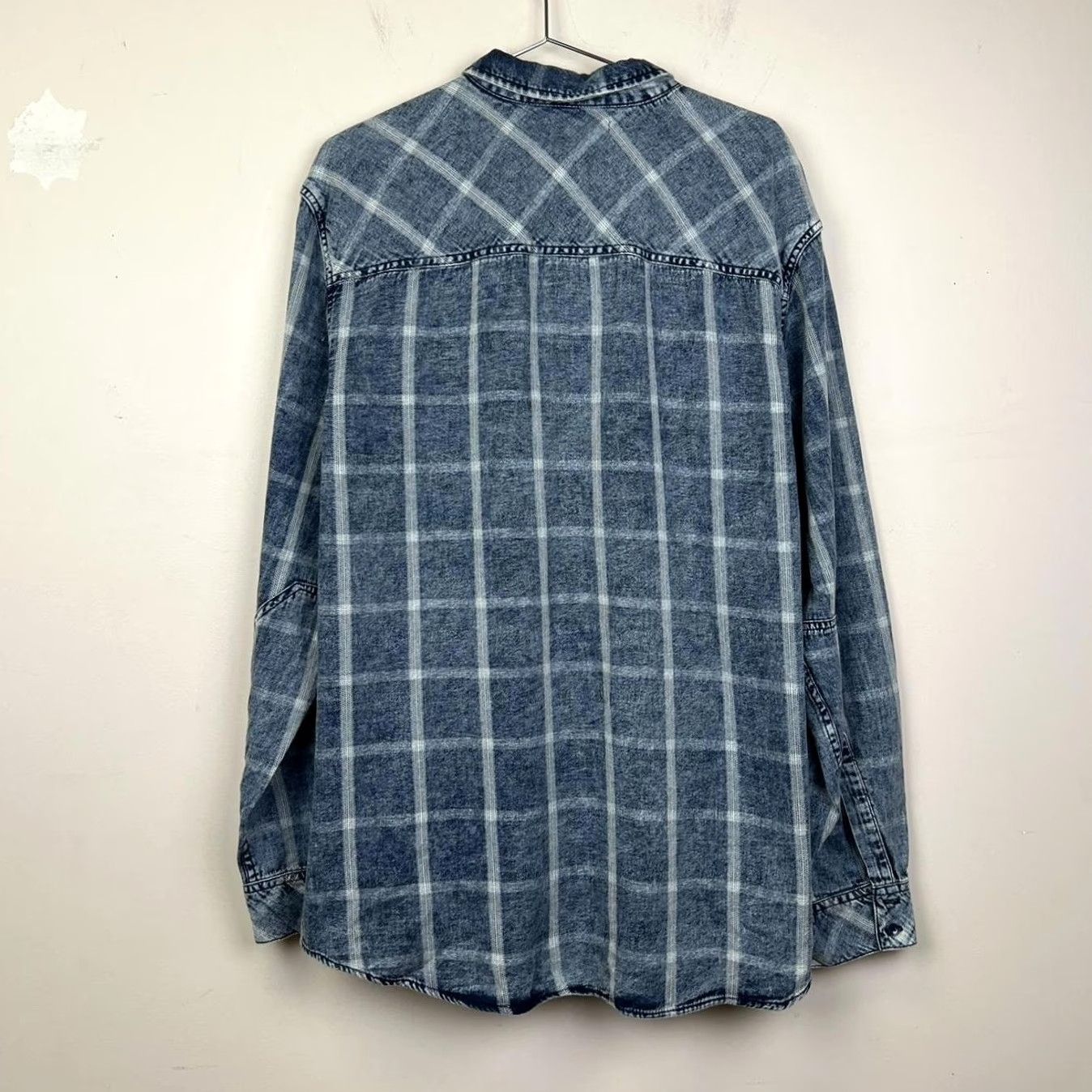 Denime VINTAGE William Lost Denim Plaid Button-Up Shirt XL Blue Men Button-Up Long Sleeve Shirt Size US XL / EU 56 / 4 - 3 Thumbnail