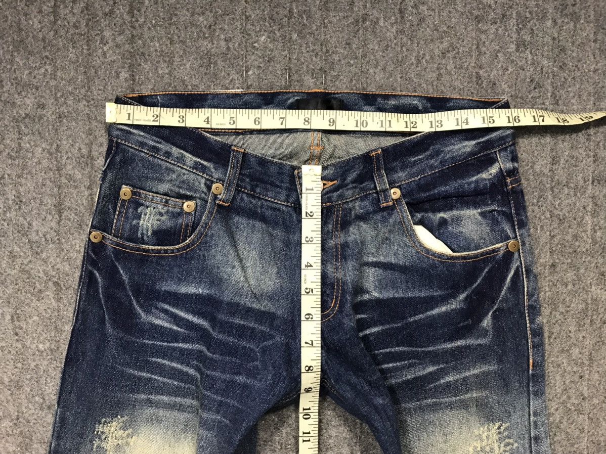 Japanese Brand Old Frame Whisker Design Indigo Denim Jeans Fits Size 32 Size US 32 / EU 48 - 11 Thumbnail
