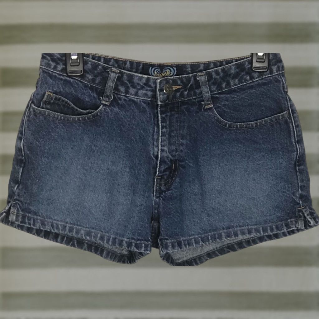 Vintage VINTAGE Angels Blue Jean Shorts Denim 28"Waist Mid Rise 90's Y2K Women Juniors 28 Blue Jeans Shorts Size 27" / US 4 / IT 40 - 1 Thumbnail
