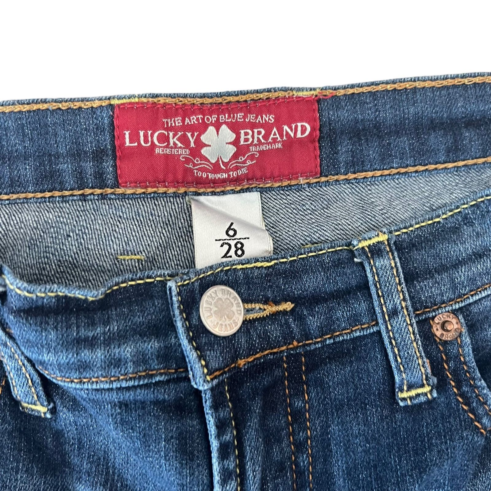 Lucky Brand Lucky Brand Dark Wash Easy Rider Crop Jeans 6 Size 28" / US 6 / IT 42 - 5 Thumbnail