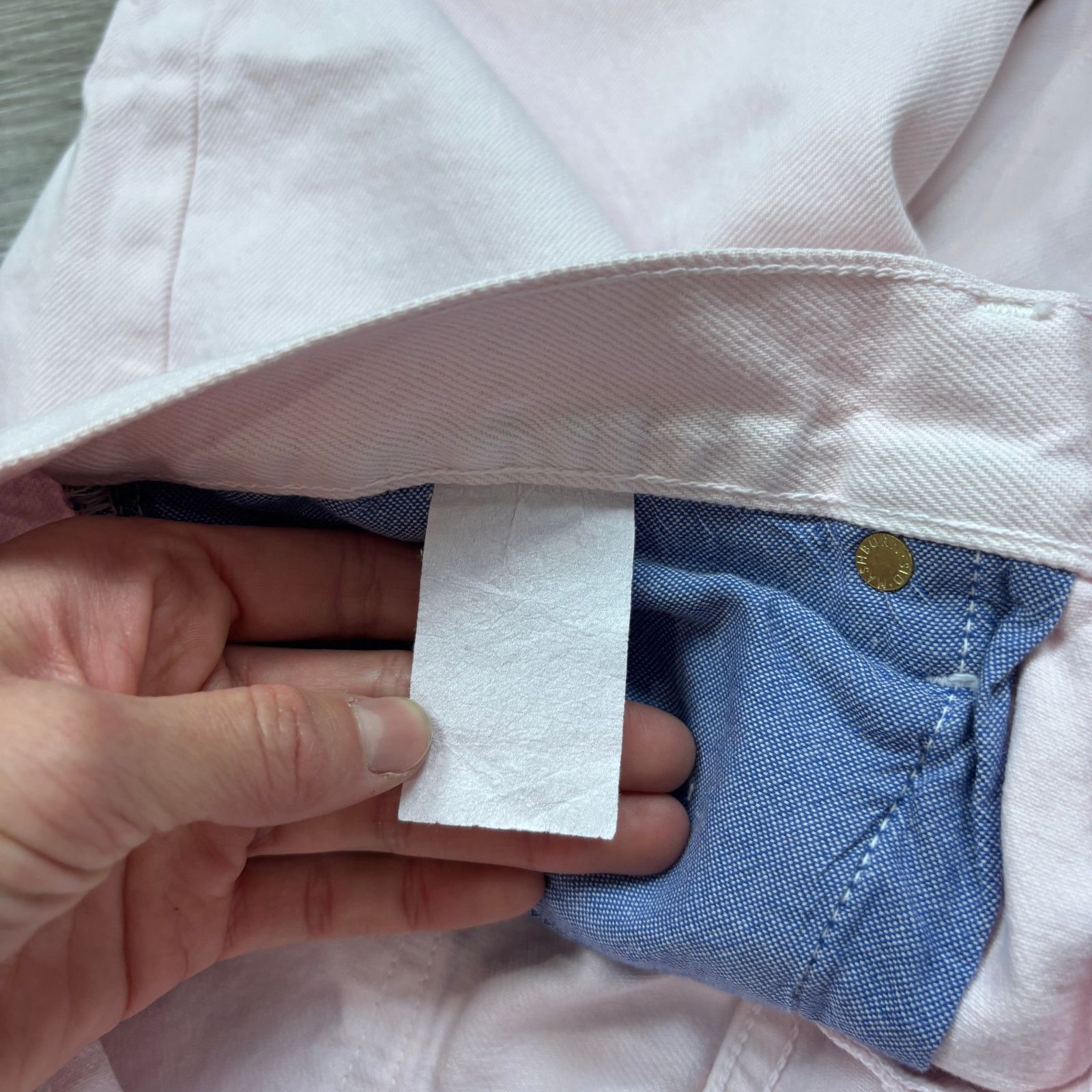 Sid Mashburn $150 Sid Mashburn Slim Straight Jeans Light Pink Men's 33x32 Size US 33 - 9 Thumbnail