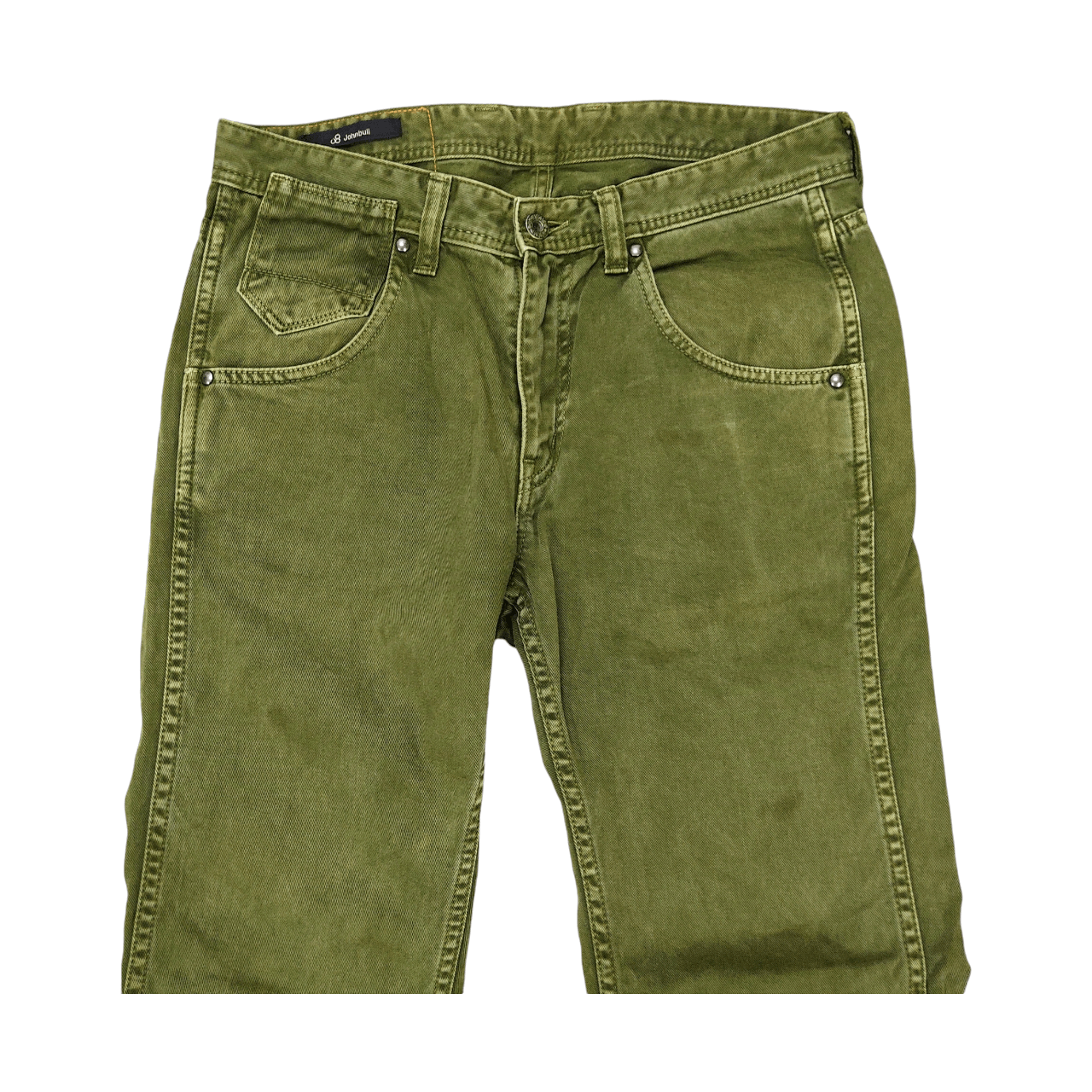 Japanese Brand × Johnbull Vintage John Bull Olive Green Biker Jeans Pants Size US 31 - 4 Thumbnail