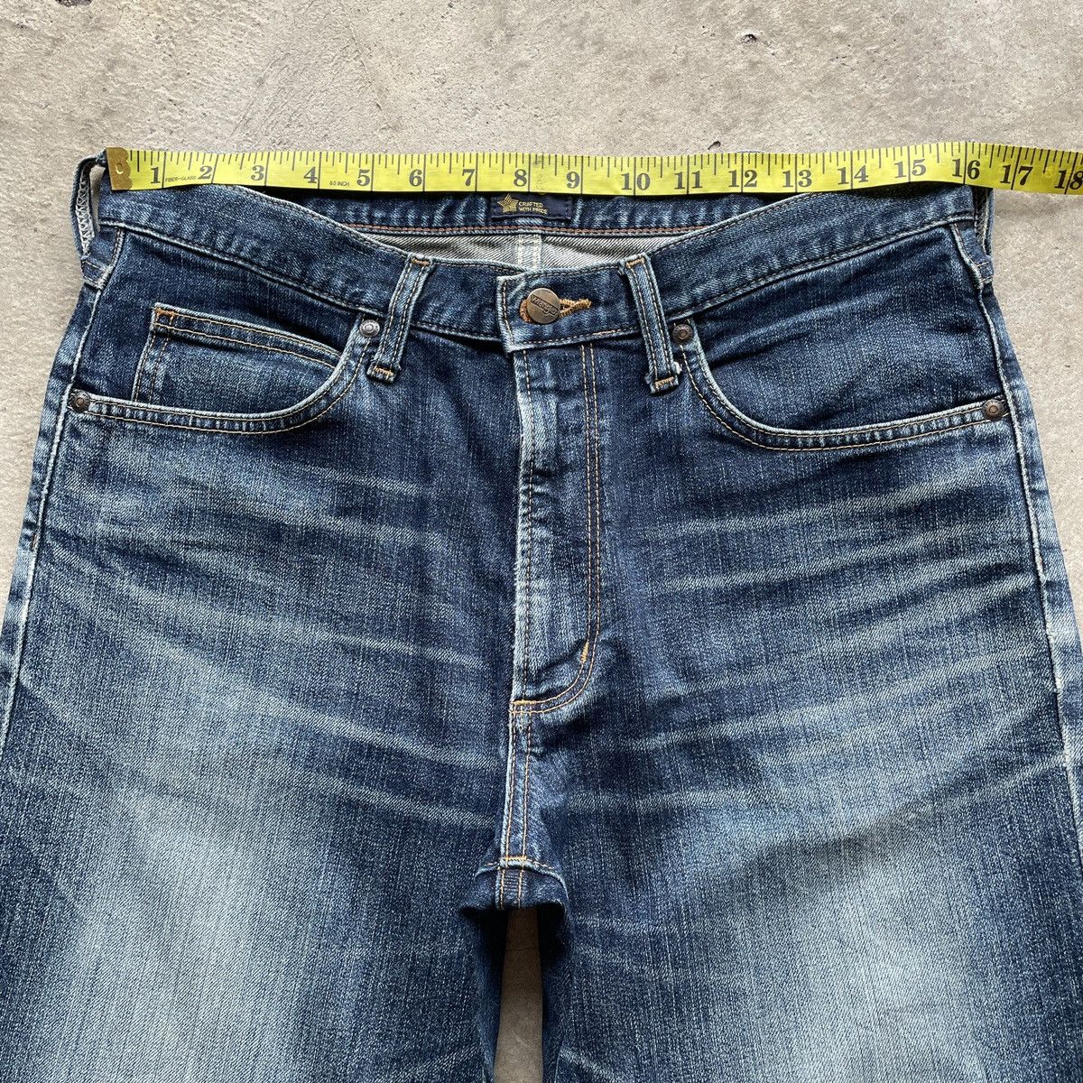 Jean × Vintage × Wrangler Vintage Wrangler Faded Denim Distressed Jeans Pants W32x30.5 Size US 32 / EU 48 - 5 Thumbnail