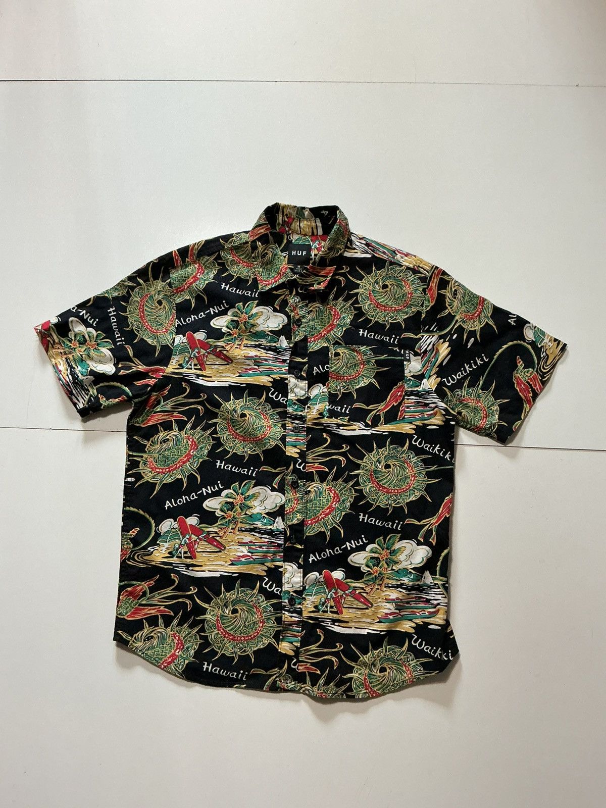 Huf Huf Worldwide Aloha Nui Hawaii Hawaiian Button S/S Shirt Size US M / EU 48-50 / 2 - 1 Thumbnail