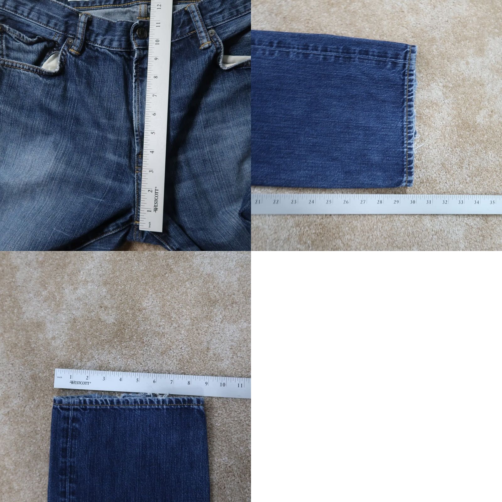 Gap Gap 1969 Jeans Men’s 34x30 Blue Denim Straight Leg Dark Wash Regular Rise 5-Pocket Shirt? Size US 34 / EU 50 - 9 Thumbnail